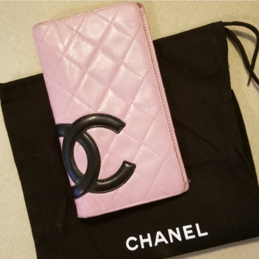 Pink Chanel Cambon Ligne Wallet